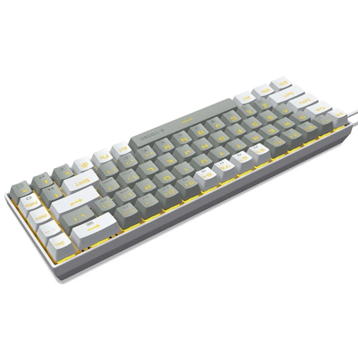 E-YOOSO Z-686 White Gray Oyun Klaviaturası Red Switches (KB000064)