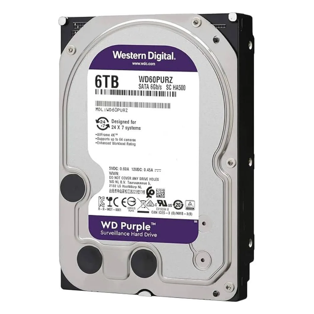 HDD Western Digital Purple 6TB 3.5″, 6.0 Gbps 5400 rpm (WD63PURU)