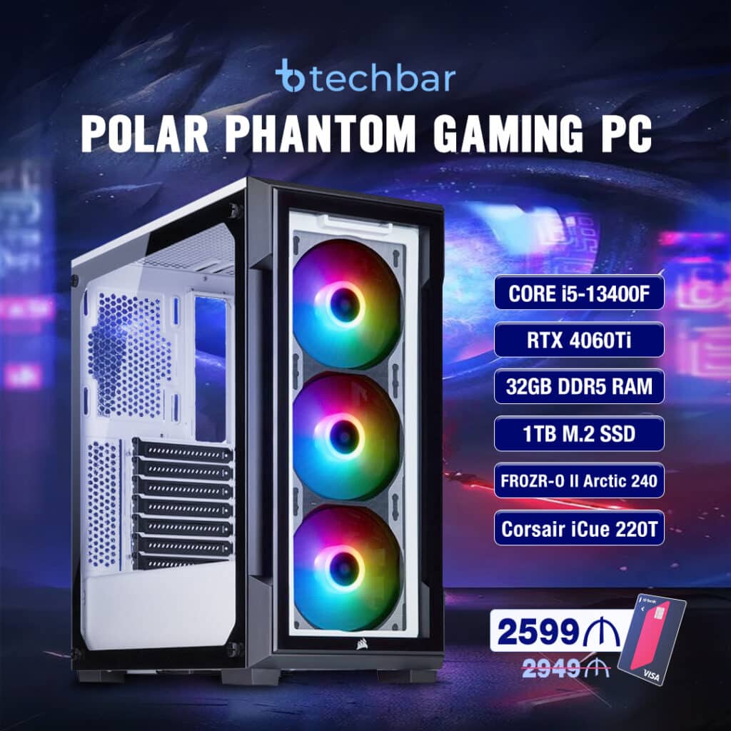 PolarPhantom Oyun Kompüteri - ASUS RTX 4060 Ti Dual