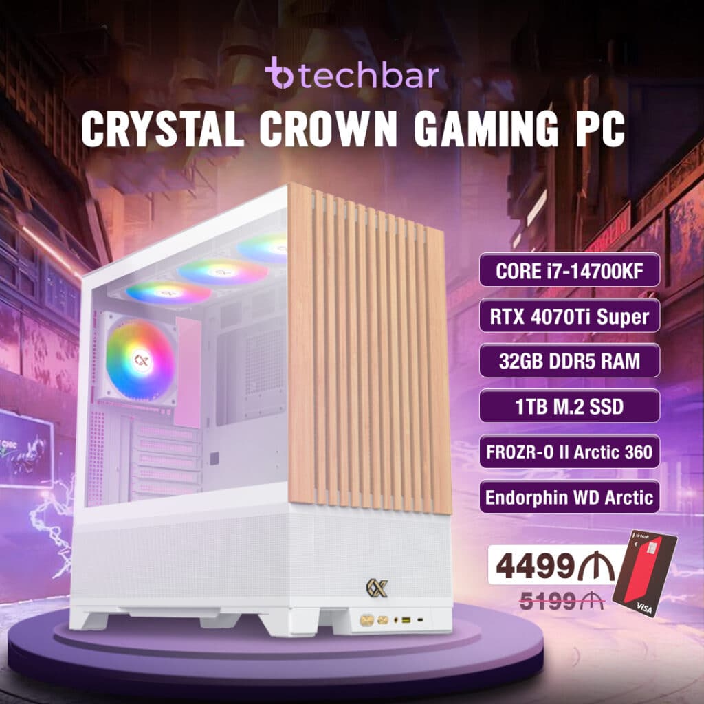 CrystalCrown Oyun Kompüteri - ASUS TUF RTX 4070 Ti Super