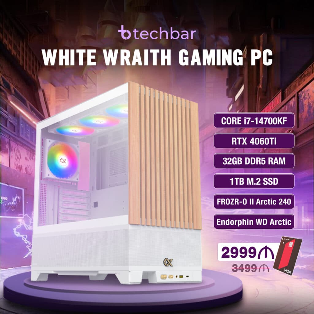 WhiteWraith Oyun Kompüteri - PNY GeForce RTX 4060 Ti