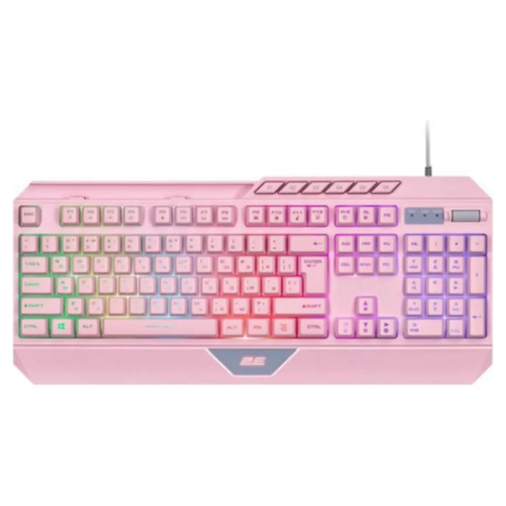 10941-29088-1.png 2E GAMING Membrane keyboard KG315 110key, USB-A, EN/UA, RGB, pink (2E-KG315UPK)