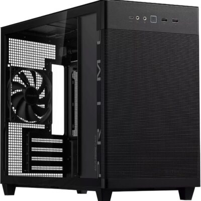 Case ASUS PRIME AP201 Tempered Glass mATX w/o PSU Black (90DC00G0-B39010)