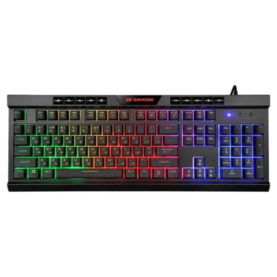 Клавіатура мембранна 2E GAMING KG300 114key, USB-A, EN/UA/RU, LED, чорний (2E-KG300UB)