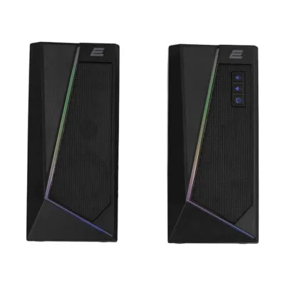 2E Multimedia speaker PCS233 RGB, 2.0, USB, Black (2E-PCS233BK)