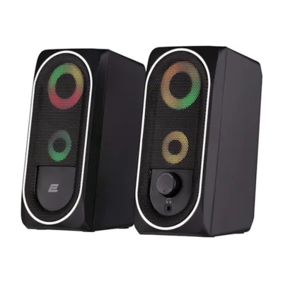 2E Multimedia speaker PCS234 RGB, 2.0, USB, Black (2E-PCS234BK)