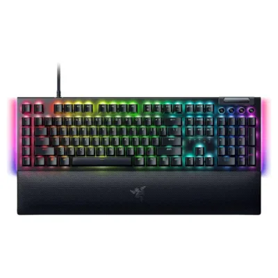 Razer Keyboard mechanical BlackWidow V4, 114key, Yellow Switch, USB-A, EN/RU, RGB, black (RZ03-04692500-R3R1)