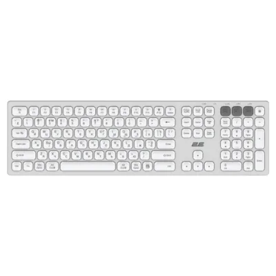 2E Keyboard membrane KS270 105key, WL/BT, EN/UK/RU, silver-white (2E-KS270WBWH)