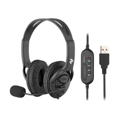 2E PC headset stereo Over-ear CH13 USB, omni-mic, 2m, black (2E-CH13SU)