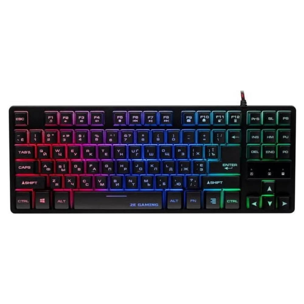 Noutbuk HP OmniBook Ultra Flip (B54Z9EA) (20) Клавіатура мембранна 2E GAMING KG290 87key, USB-A, EN/UA/RU, LED, чорний (2E-KG290UB)