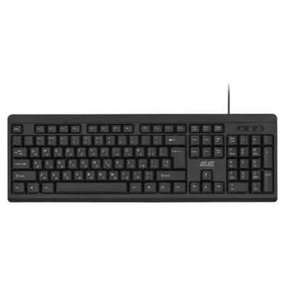 2E Keyboard membrane KS108 104key, USB-A, EN/UK, black (2E-KS108UB_UA)