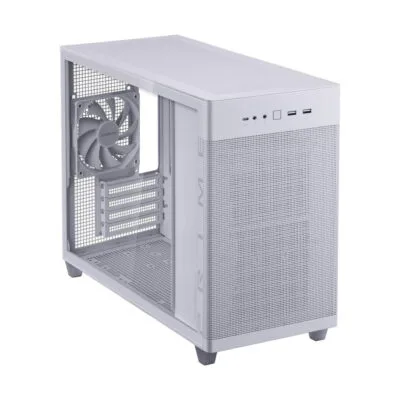 Case ASUS PRIME AP201 Tempered Glass mATX w/o PSU White (90DC00G3-B39010)