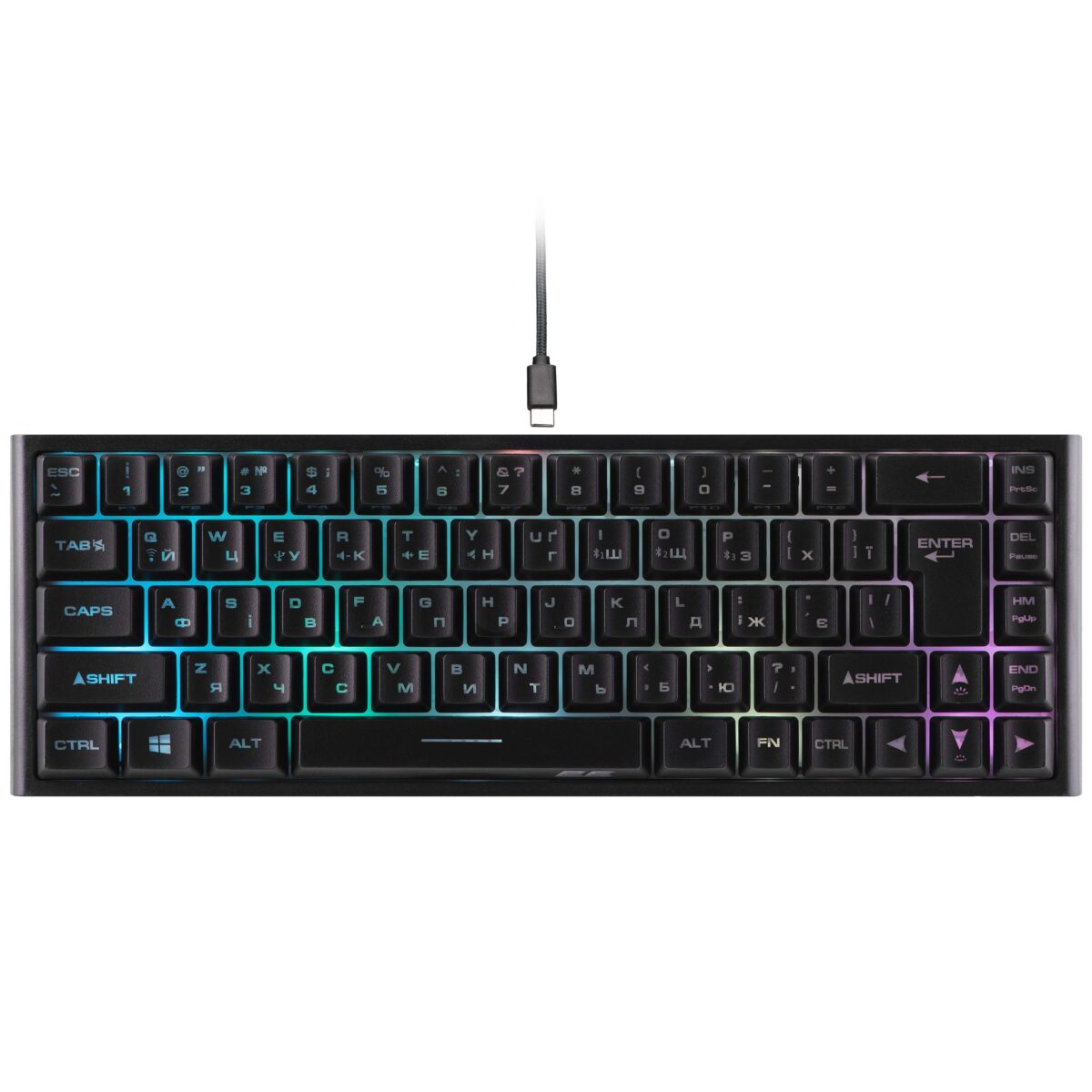 2E Gaming Keyboard KG350 RGB 68 Key Black ( 2E-KG350UBK )