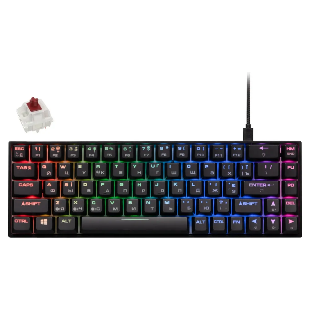 Adsız tasarım (4) 2E Gaming Keyboard KG380 RGB 68 Key Gateron Brown Switch WL Black ( 2E-KG380UBK-BR )