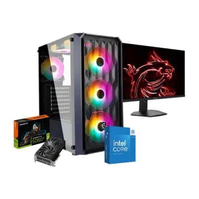 WINDTAKER RTX Forge – İntel Core İ5-14400F  RTX 5060 Ti WINDFORCE OC 8G, MSI G274F