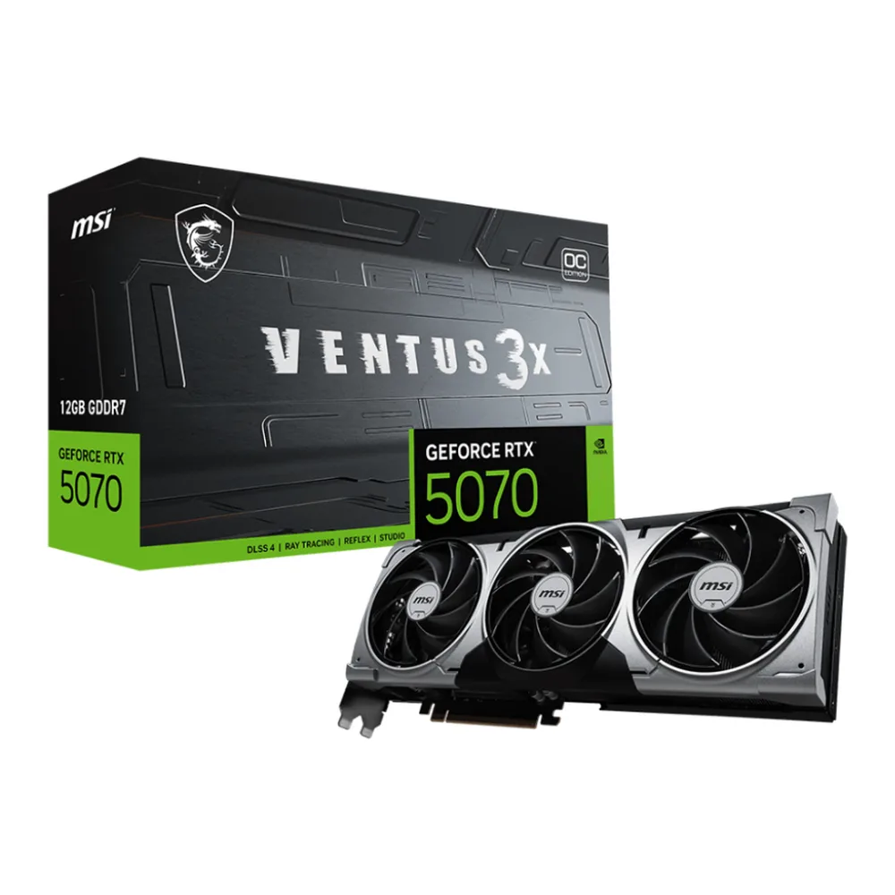 MSI Gaming RTX 5070 12G Ventus 3X OC Graphics Card (G5070-12V3C)