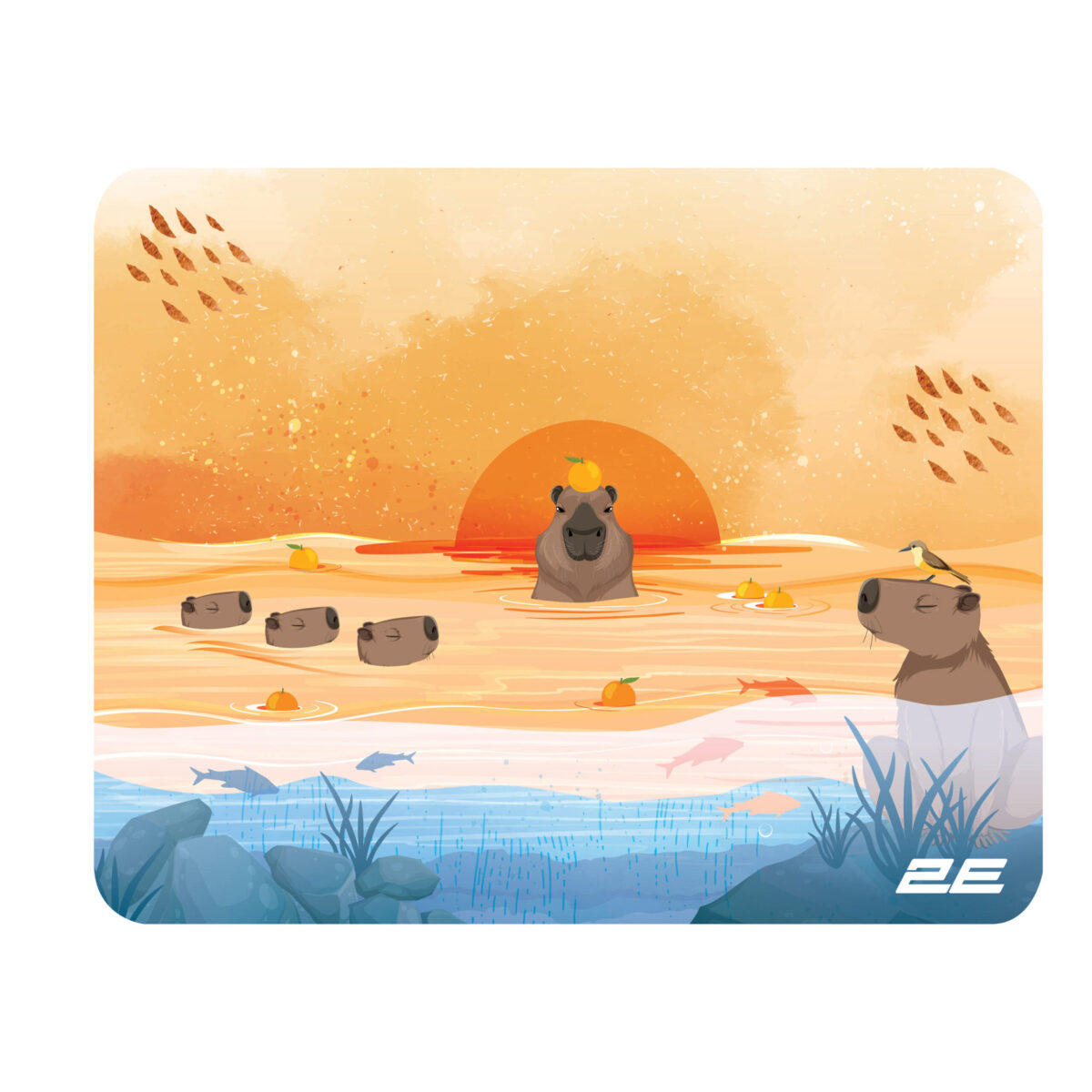 2E Mouse Pad CAPYBARRA, yellow(2E-PAD-S-CAPY-YELLOW)