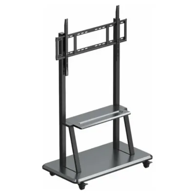 Mobile cart supports up to 86″ displays with manual height adjustment(OS-Mobile-Cart)
