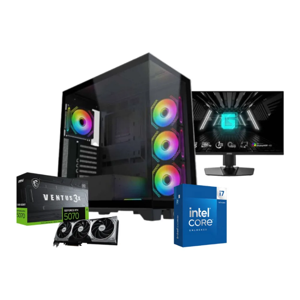 ThunderEdge Pro- Intel Core i7-14700K, RTX 5070 12G Ventus 3X OC, MSI G274QPF E2 Gaming sistem