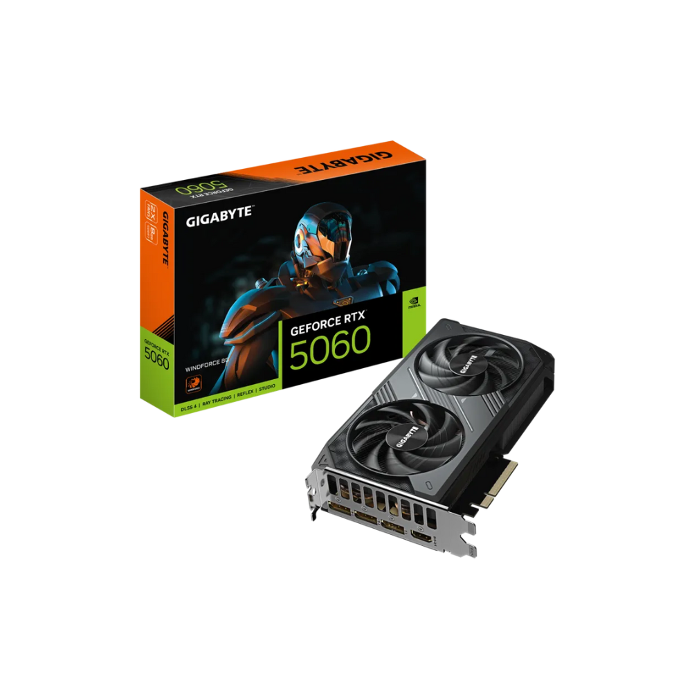GIGABYTE GeForce RTX 5060 WINDFORCE 8G Graphics Card (9VN5060W-00-G10)