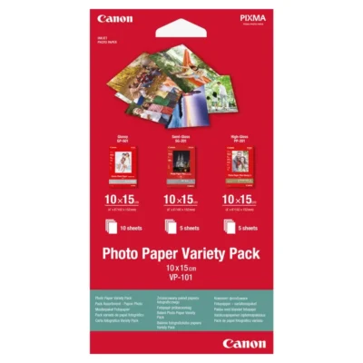 Canon VP-101 Photo Paper Variety Pack 4×6 (0775B078)