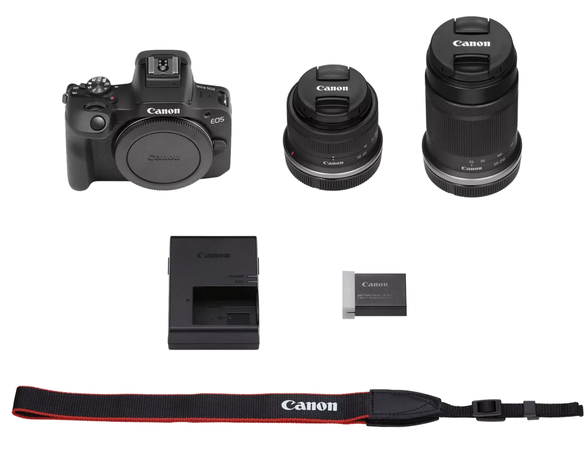 Canon DSLR EOS R100+RFS18-45S+RFS55-210S SEE (6052C036)