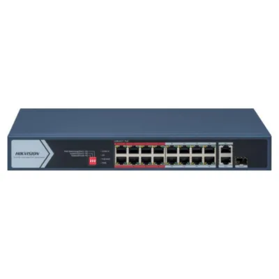 Hikvision 16 Port Fast Ethernet Unmanaged POE Switch (DS-3E0318P-E/M(C))