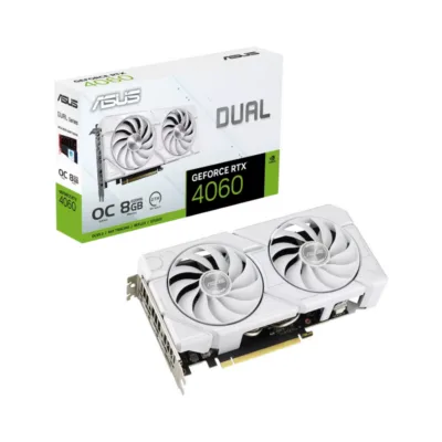 ASUS Dual GeForce RTX 4060 EVO White OC Edition 8GB GDDR6 (DUAL-RTX4060-O8G-EVO-WHITE)