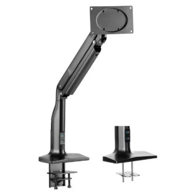 2E Single Monitor Select Spring Assisted Aluminum Monitor Arm with USB (2E-1MCBUSB)