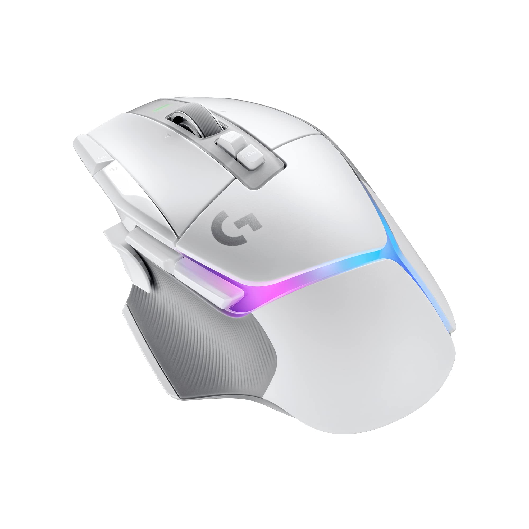 61LaIVlVOwL G502 X PLUS - LIGHTSPEED Wireless RGB Gaming Mouse-WHITE (910-006172)
