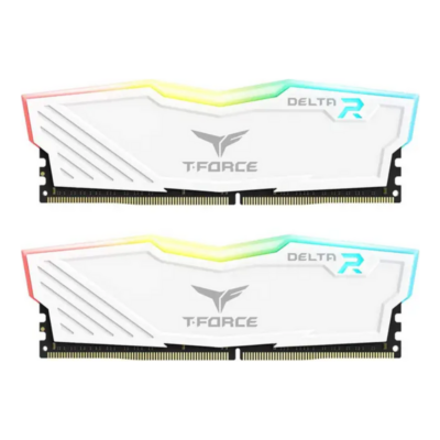RAM T-FORCE DELTA RGB 16GB (2x8GB) DDR4-3600 MHZ CL18 UDIMM-WHITE (TF4D416G3600HC18JDC01)