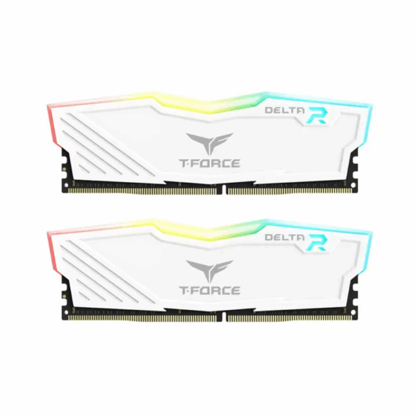 RAM T-FORCE DELTA RGB 16GB (2x8GB) DDR4-3600 MHZ CL18 UDIMM-WHITE (TF4D416G3600HC18JDC01)