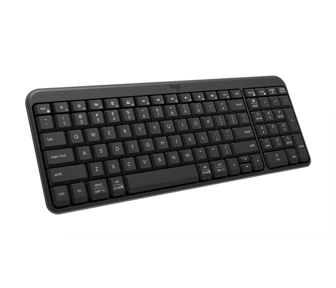 k-250-graphite-3-qtr-left-01 LOGITECH K250 Compact Bluetooth Wireless Keyboard - GRAPHITE (920-013452)