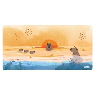 2E Mouse Pad CAPYBARRA, L(800x400x2mm), yellow (2E-PAD-L-CAPY-YELLOW)