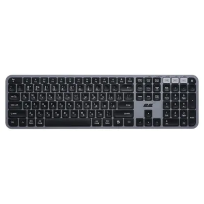 2E Keyboard membrane KS240 110key, WL/BT, EN/UK, grey-black (2E-KS240WG_UA)