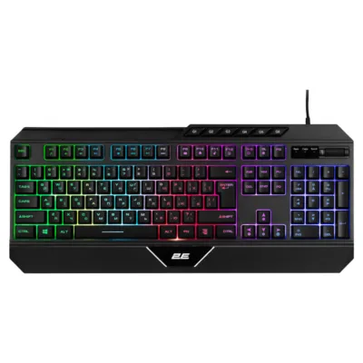 2E GAMING Membrane keyboard KG315 110key, USB-A, EN/RU, RGB, black (2E-KG315UBK_AK)