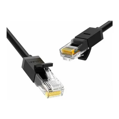 Cat 6 U/UTP Rounded Lan Cable Black 2m (20160)