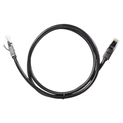Cat 6 U/UTP Rounded Lan Cable Black 1m (20159)