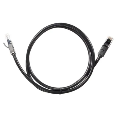 Cat 6 U/UTP Rounded Lan Cable Black 1m (20159)