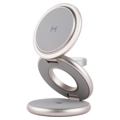 Magssory Disc Signature Edition 3-in-1 Apple üçün şarj Titan (WCH033t)