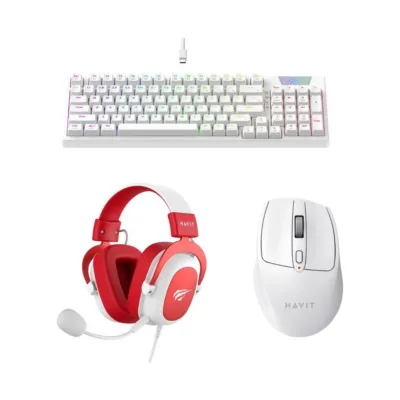 Dəst: Havit Gamenote H2002D Mikrofon + Havit KB885L-RU Gaming Keyboar + Havit MS61WB-W Wireless Mouse