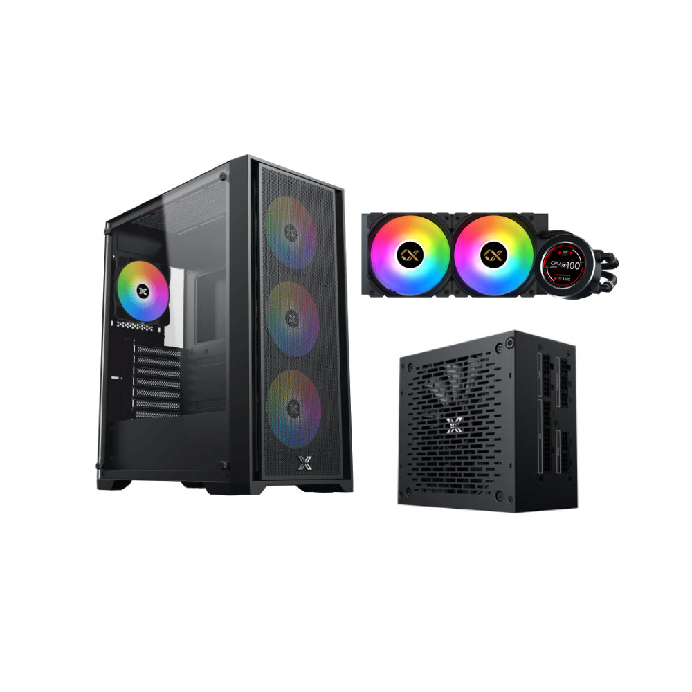 kombo21 (1) Xigmatek Kombo - Gaming X II Case + Xigmatek FROZR-O II 240 AIO Liquid Cooler + Thor T850M V2 Psu(XIG-CCP-121)