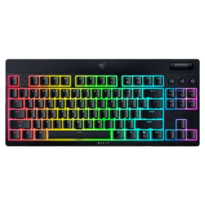Razer Keyboard mechanical BlackWidow V4 Low-profile TKL HyperSpeed, 87key, Green Switch (RZ03-05450500-R3M1)